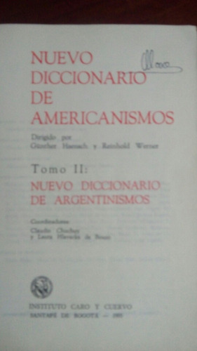 Nuevo Diccionario De Americanismos