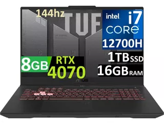 Asus Tuf F15 A15 Ci7-12700h, 16gb Ram, 1tb Ssd, Rtx4070 8gb