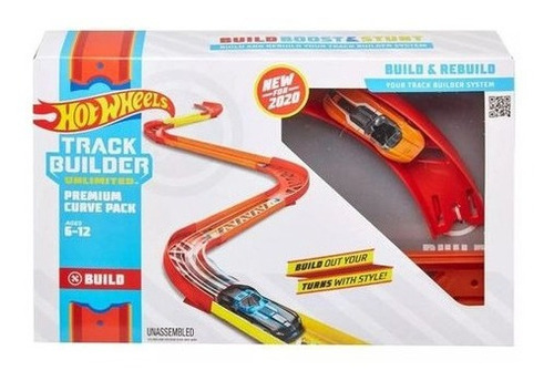Imagem 1 de 3 de Hot Wheels Track Builder Premium Curve Pack Da Mattel