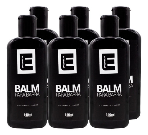 6 Unidades De Balm Para Barba Evolution Barber 140ml