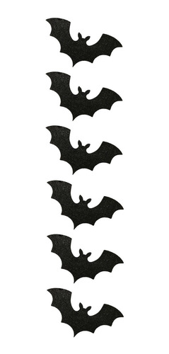 Cortina Decorativa Com Glitter Morcego - Festa Halloween
