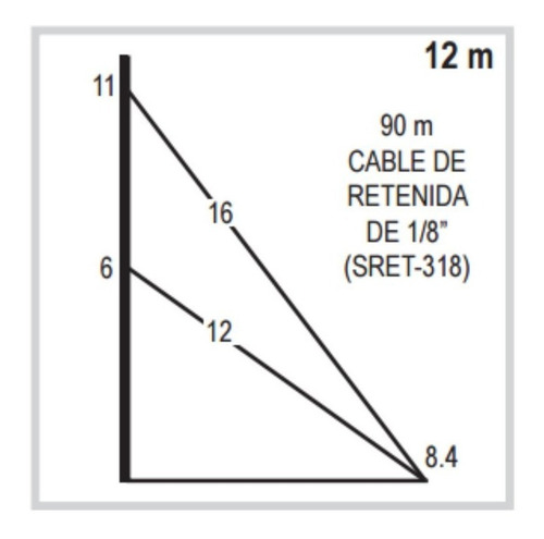 Mástil Telescópico 12m C/accesorios De Instalacion Kitslm12