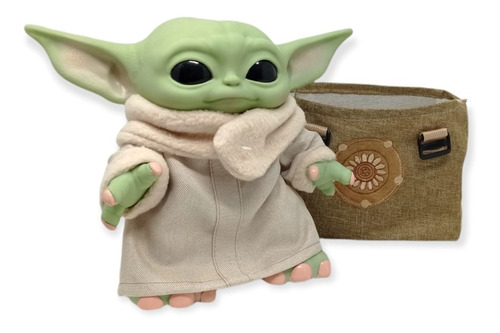 Imagen 1 de 6 de Baby Yoda Con Sonido Real Con Mochila Articulado