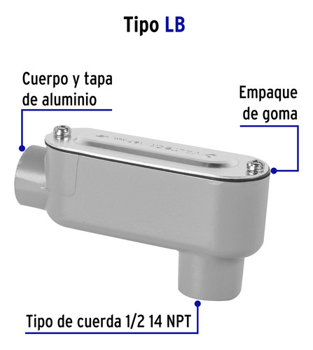 Caja Conexion Lb 1/2'' Voltech 46970
