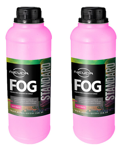 2x Fluido / Líquido Fog Tutti-frutti Linha Standard 1 Litro Para Máquinas De Fumaça