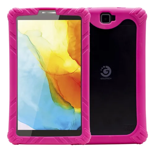 Tablet Goldtech 7 16gb 2gb Con Silicona Color Negro-rosa