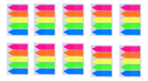 Notas Adhesivas Banderitas Plasticas 5 Colores X 10 Unid