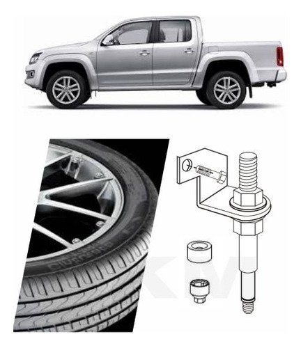 Traba Antirrobo Rueda Auxilio Bkm Volkswagen Amarok 2010 /17