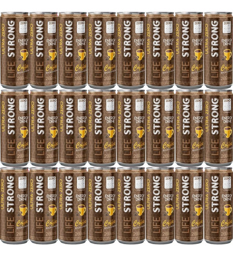 Energético Life Strong Energy Drink 24 Unidades Coffee