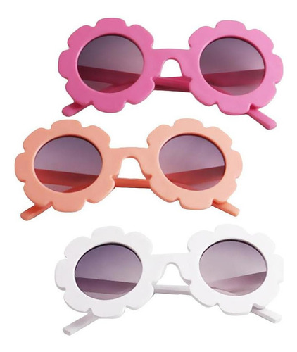 Pares De 3 Elegantes Gafas De Sol De Flores For Bebés