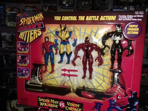 Toybiz Spider-man Heavy Hitters Carnage Venom Wolverine C10