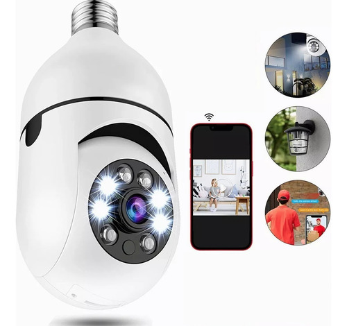 Camara Robotica Wifi Bombillo Ip De Vigilancia Full Hd 1080p