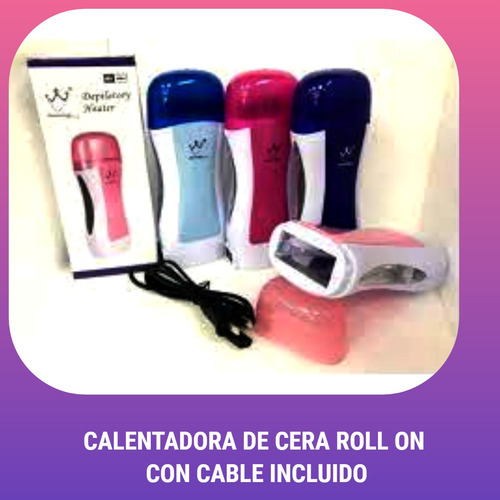 Kit Calentador Cera, Roll On Para Depilacion Y 50bandas Dep