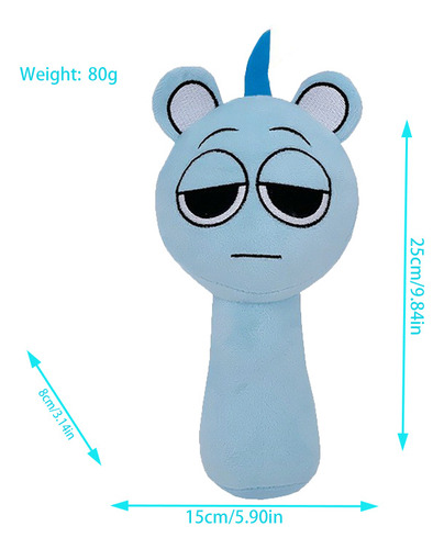 Sprunki Sky Blue Pelúcia Boneca Brinquedo Natal Presente