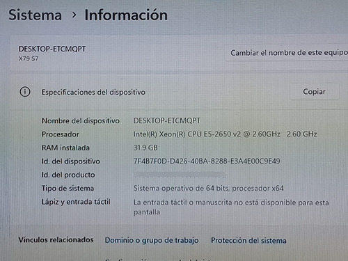 Cpu Gamer Xeon 32gb Ram Grafica 2gb Nvidia (Usado)