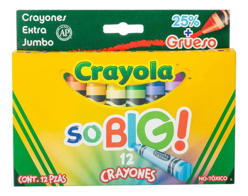 Crayones Extra Jumbo So Big 12 Pz Marca Crayola