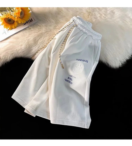 Pantalones Cortos De Punto Holgados Estilo Hong Kong Para Ho