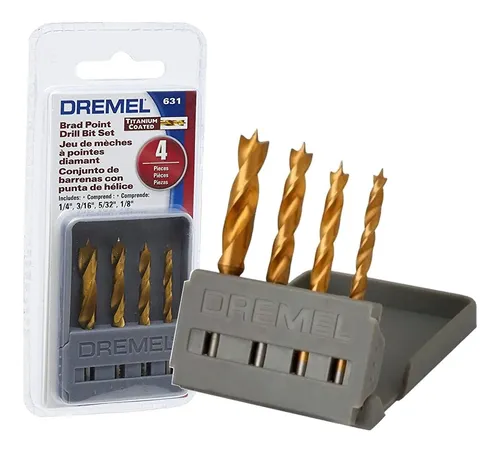 Jogo De Brocas De Tit nio Dremel 631 Para Madeira 4 Pe as
