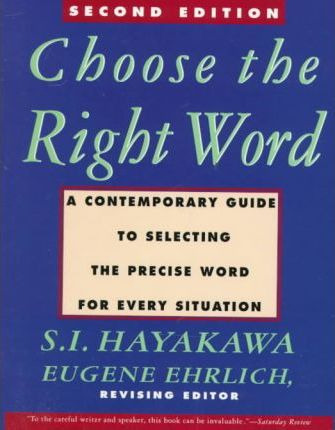 Libro Choose The Right Word - S.i. Hayakawa