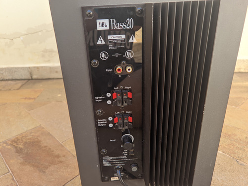 Caixa Subwoofer Jbl Bass 20 - Não Funciona- Ref. Denon.onkyo Preto (Usado)