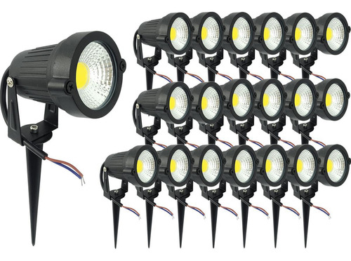 Luminária Spot Led Alto Brilho 7w Bivolt Branco Quente 20un