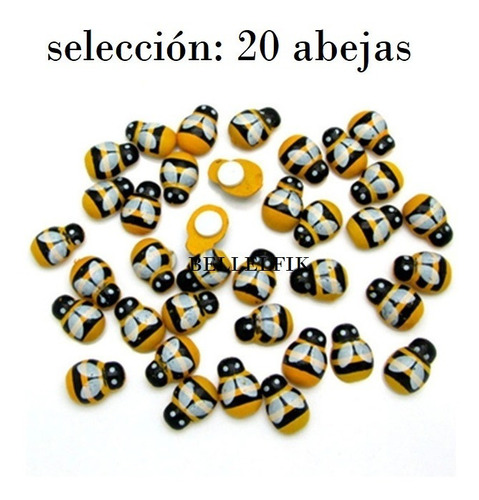 20 Chinitas Abejas De Madera Insectos Sticker Manualidades