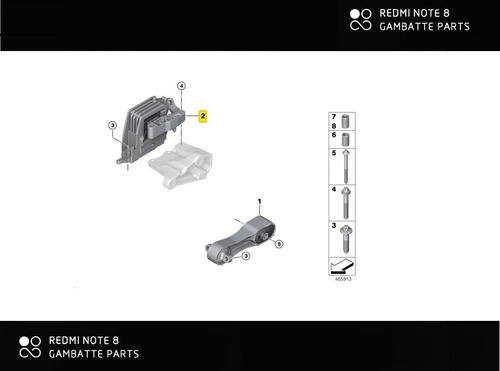 Soporte Motor Bmw X1 18i F48 Motor B38 Modelo 2017