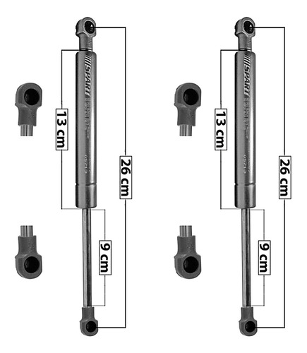 Kit-2 Amortiguadores Cajuela Spart Volkswagen Jetta 93 A 98