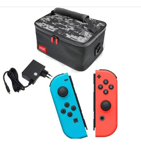 Combo Nintendo Switch: Controles + Cargador + Estuche 