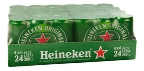 Cerveza Heineken X 24 Latas 269 Ml