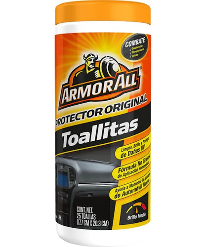 Toallitas Armor All Limpia Y Protege Vinil Y Caucho