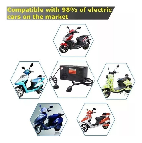 Carregador De Bateria 60v 20ah 2.5a Para Scooter Elétrica
