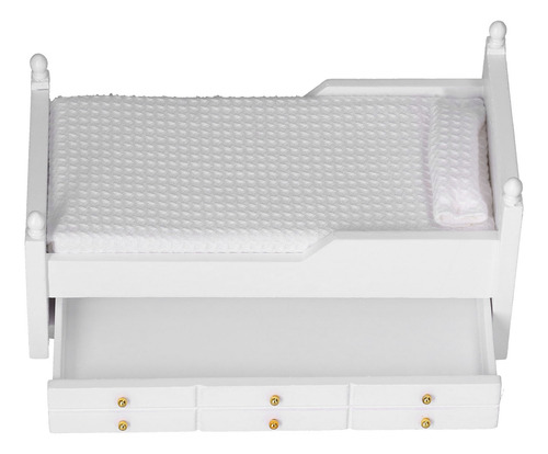 Casa De Muñecas Tamaño 1:12 Dolls House Bed, Miniatura, Casa