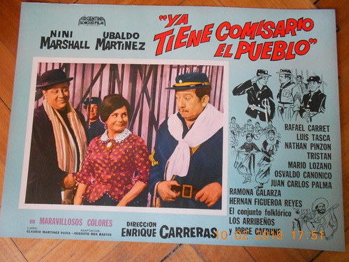 Afiche Pelicula Ya Tiene Comisario El Pueblo Año 1967
