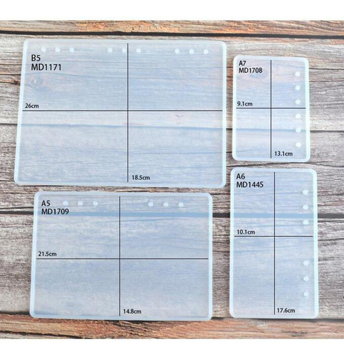 Conjunto De 4 Notebook Silicone Molde Moldes De Fundição