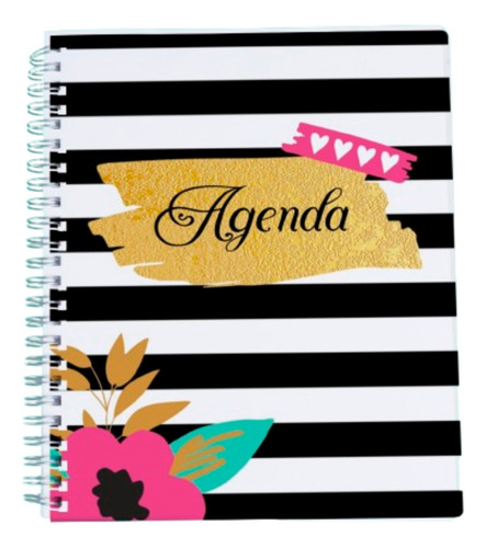Agenda 2025 Pasta Dura Con Arillo Mod. Chic Planner 2025