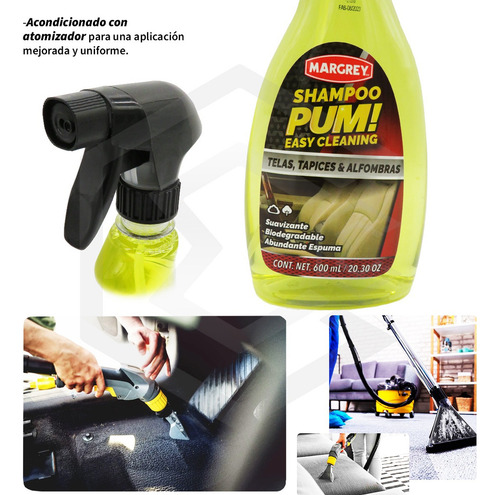 Shampoo Pum Easy Cleaning Tapicerías 600 Ml Con Atomizador