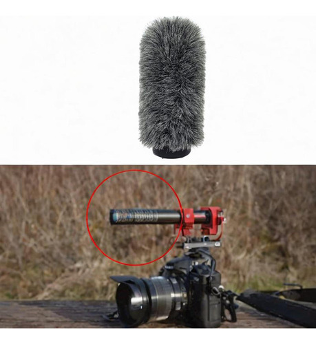 Câmera Mic Deadcat Mic Mic Windjammer Soft Fácil 18cm