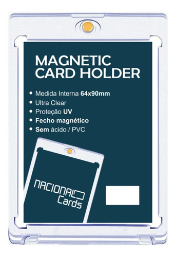 Toploader Magnético (magnetic Card Holder) - Nacional Cards Idioma Português