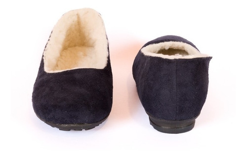 Imagen 3 de 5 de Pantuflas Mujer Comodas Descanso, Cafe Gamuza Felpa Suave