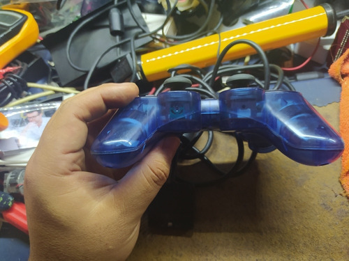 Control Ps2 Playstation 2 Azul Transparente Original