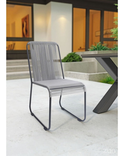 Silla De Comedor Drew - Gris Këssa Cdmx Color De La Estructura De La Silla Negro Diseño De La Tela Liso