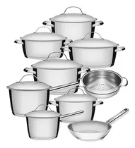 Comprar Jogo De Panelas 9 Peças Inox Fundo Triplo Allegra Tramontina