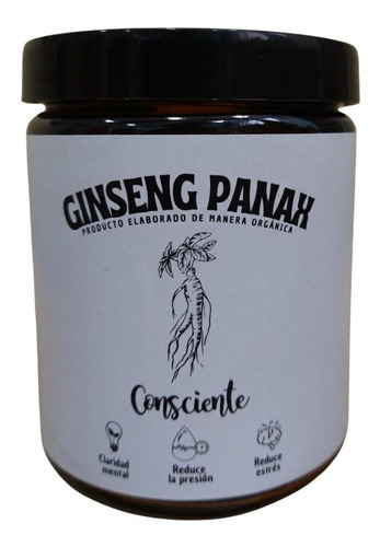 Ginseng Panax En Polvo, Elaborado De Manera Orgánica