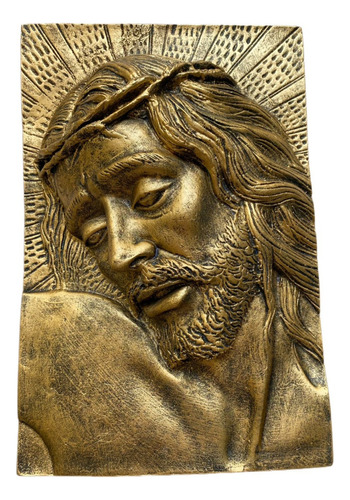 Rostro De Cristo Agonia Para Colgar De 27x18 Cm