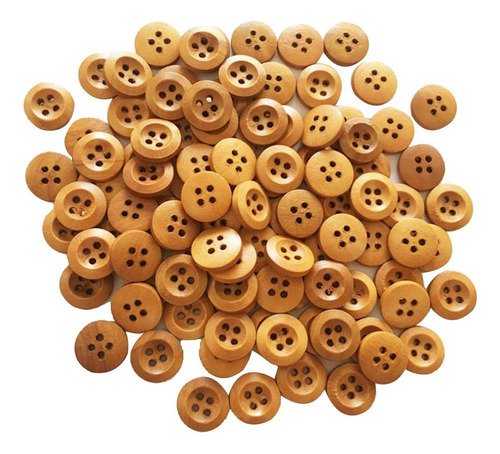 100 Piezas Botones De Madera Botones Artesanales Botones