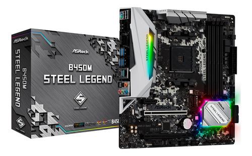 Placa Asrock B450m Steel Legend Am4 Rb Hdmi 90-mxb9y0-a0uayz