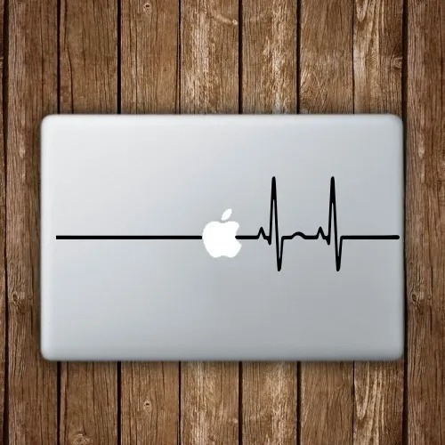 Vinilo Skin Calco Mac Notebook Pulso Corazon Calcomania 