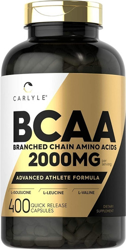 Aminoácidos Bcaa 2000 Mg 400 Cáps Bcaa, Carlyle,