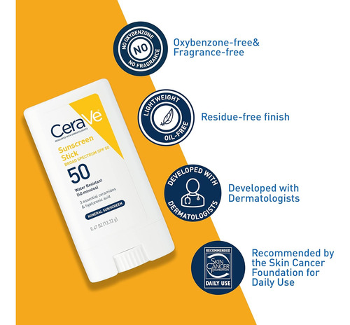 Cerave Sunscreen Protector Solar Barra Spf50 Americano 2pack